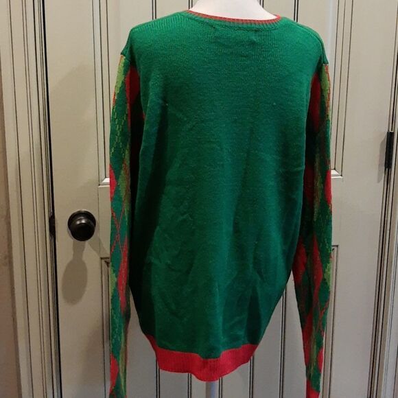 Jolly Christmas Sweater T Rex RAWR! Large Christmas Large Ugly Party Sweater - Picture 4 of 5